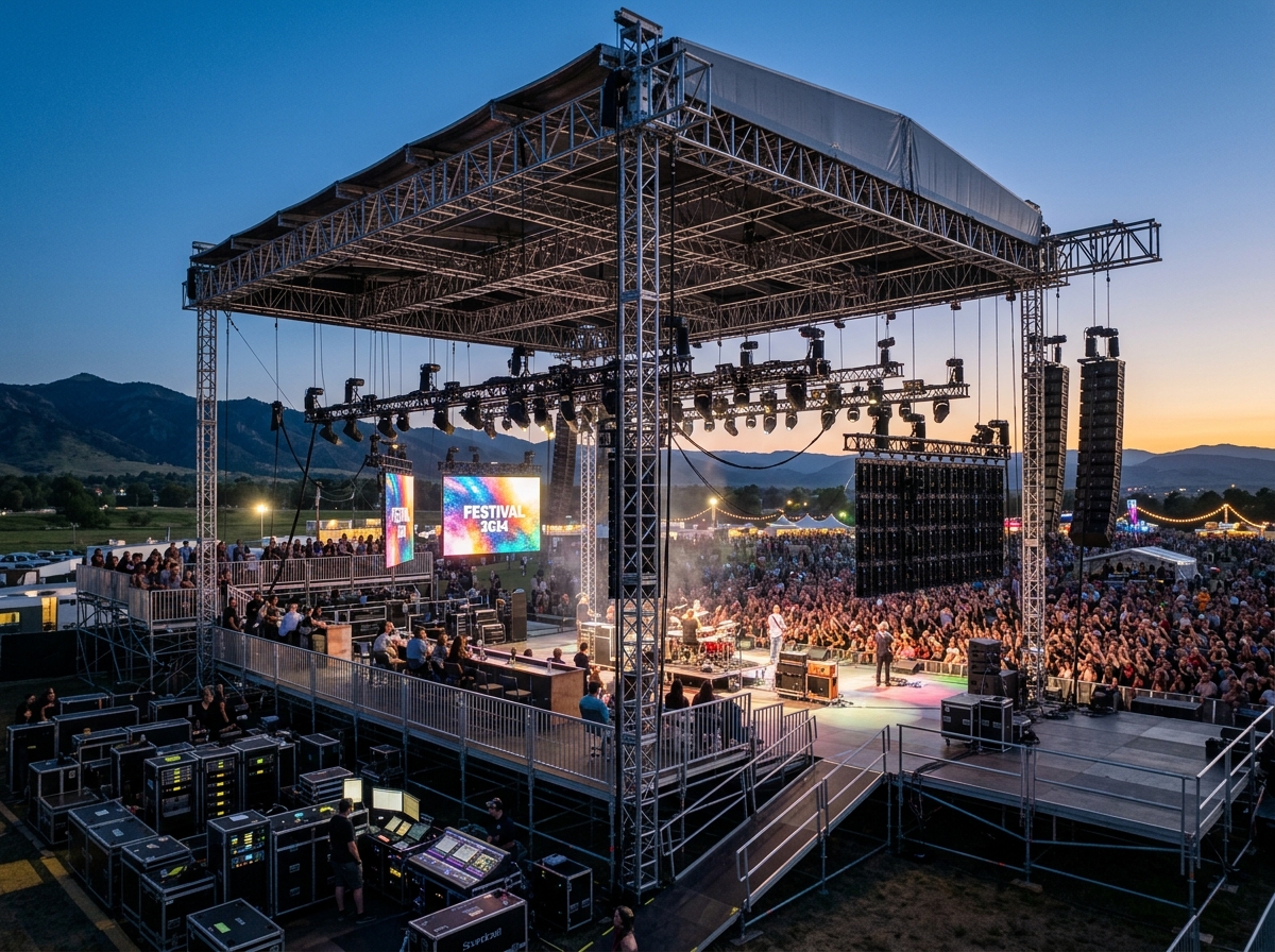 Heavy Duty Aluminum Box Truss and Concert Stage